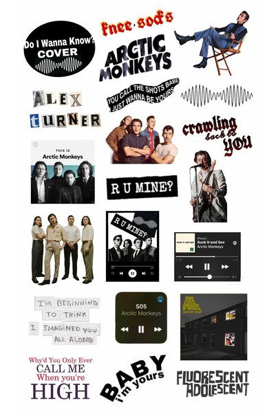 BENİMSER REKLAM Arctic Monkeys Laptop Notebook Phone Case Sticker Pack