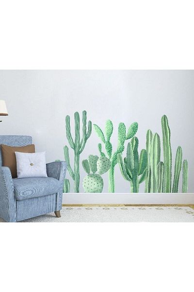 Sim Tasarım Cactus Model Wall Decorative Sticker
