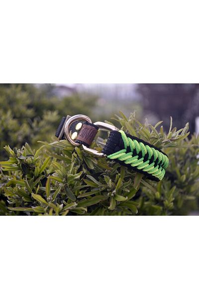 minart design Phosphorescent Green Detailed Knitted Dog Collar Ts1045