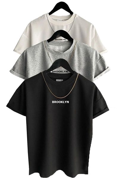 Machetta Set of 3 Brooklyn Printed Oversize T-shirts