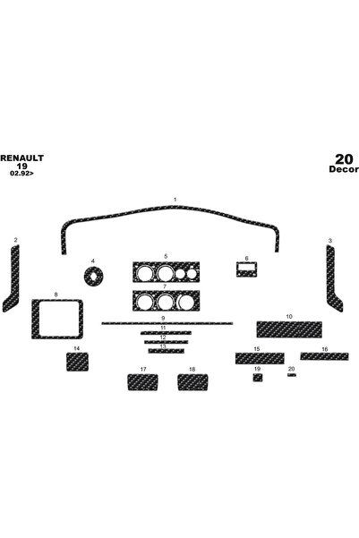 meriç cockpit design ميريتش ®   رينو 19 يوروبا توربيدو أمامي مطلي أسود لامع 2...
