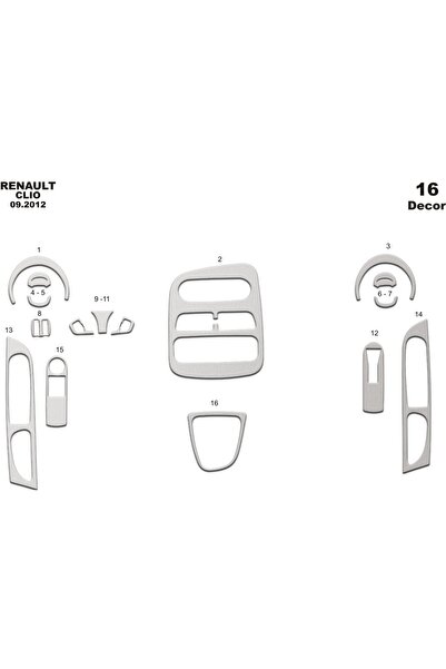 meriç cockpit design ميريتش ®   رينو كليو 4 توربيدو امامي مطلي الومنيوم 16 قط...