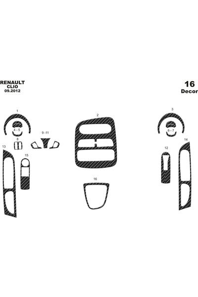 meriç cockpit design ميريتش ®   رينو كليو 4 توربيدو أمامي مطلي أسود لامع 16 ق...