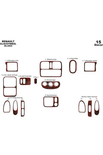meriç cockpit design ميريتش ®   رينو كليو سيمبول توربيدو امامي مطلي ماهوجني 1...