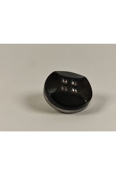 Kariyer Astar 3 Cm Footed Top Patterned Black 10 Pieces Buttons