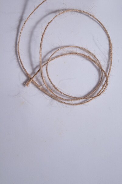 Eskişehir hobi sanat 3 μέτρα Φυσικό Χρώμα Σχοινί γιούτας χωρίς κερί Πάχος 1,3 mm Σχοινί Καλαμάκι Σχοινί Κονιάκ