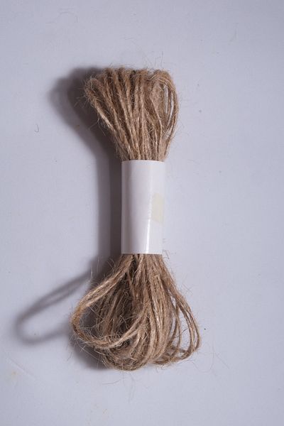 Eskişehir hobi sanat 10 Meters Natural Color Wax-Free Jute Rope 1.3 Mm Thickness Whip Rope Hessian Rope