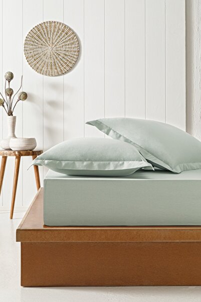 Puffy Μαξιλαροθήκη Naturalis 2 τεμαχίων Ranforce που πλένεται με επένδυση - Φασκόμηλο