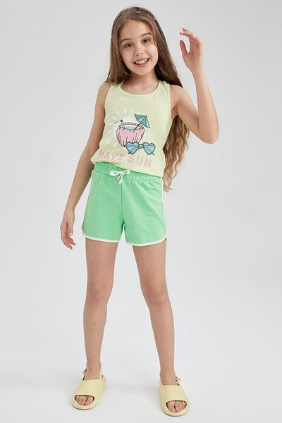 DeFacto Girl's Lace-up Waist Shorts L6125a623hs
