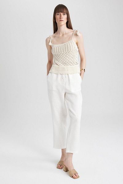 DeFacto Jogger-Hose mit kurzem Bein, 100 % Leinen, A5075ax23sm