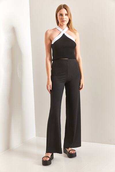 Bianco Lucci Dámské kalhoty s elastickým pasem