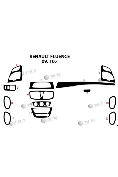 meriç cockpit design ميريتش ®   رينو فلوينس توربيدو امامي مطلي اسود لامع 13 ق...