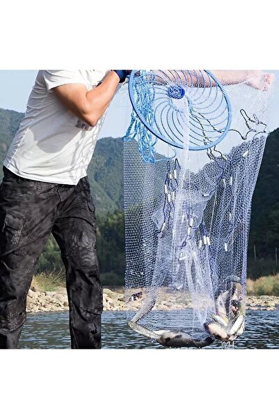 Blue Ocean Çemberli Amerikan Serpmesi  0,33 mm Misina Örgü 4 kg Kurşunlu