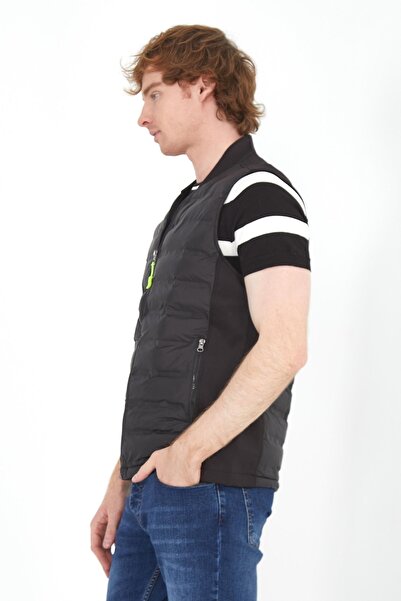 Cekmon Erkek Regular Fit Bomber Yaka Fermuarlı Cepli Şişme Rahat Spor Yelek