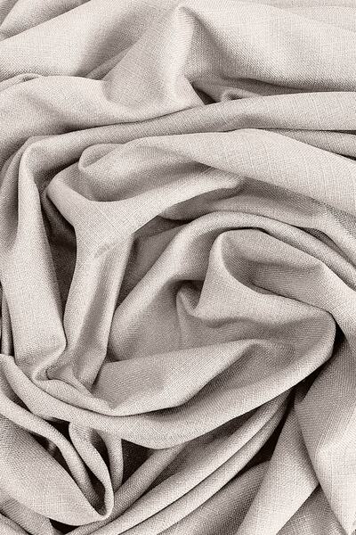 Cortibo Alaska Linen Background Curtain Cream Single Wing Without Pleat