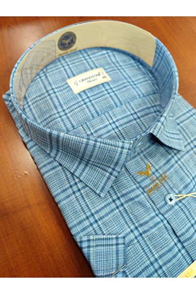 Grand Star Güncüoğlu Oversize Short Sleeve Classic Men's Shirt with Pockets