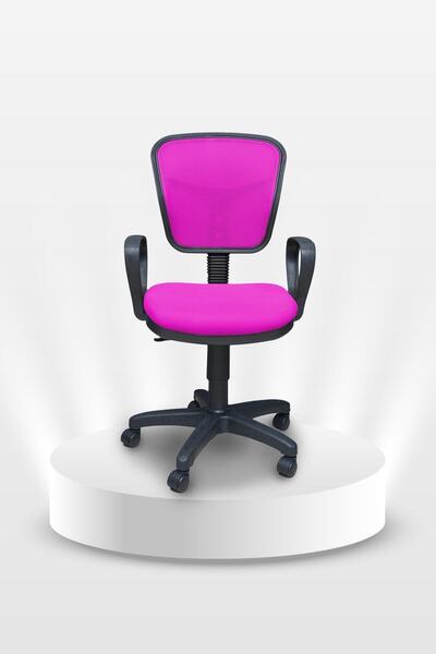 Mocca Style Fileli Pembe Ofis Ev Sekreter Pc Koltuğu