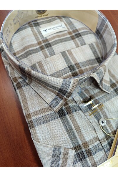 Grand Star Güncüoğlu Oversize Short Sleeve Classic Men's Shirt with Pockets