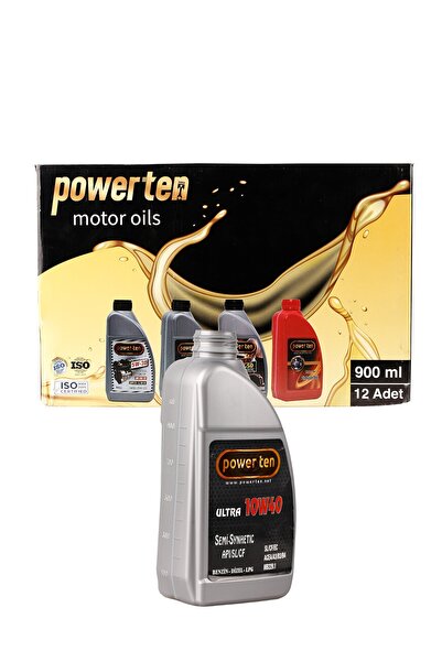 Powerten 10W40 Motor Yağı 1 Litre 12 Adet | Sentetik Motor Yağı