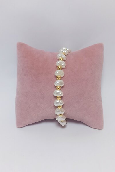 qoeuyl boutique Baroque Pearl Necklace Bracelet And Earring Set-off White-gold