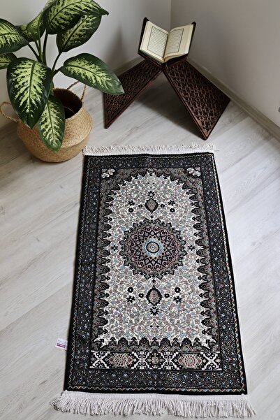 Bilenler Osmanlı Desen Astarlı Lüks Seccade S1018 Siyah