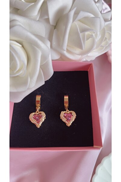 CLARİS 316l Çelik Pembe Yansımalı Prenses Küpe