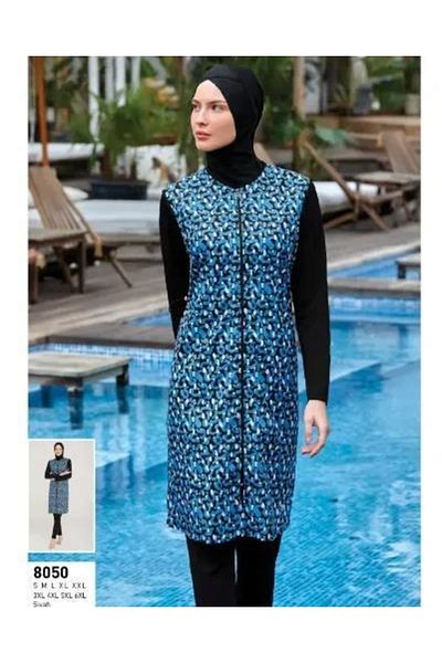 MARESİVA Μαγιό Hijab Full Length Lycra Plus Size Digital Pattern
