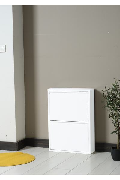 Alveon 2 Li Beyaz Metal Ayakkabılık