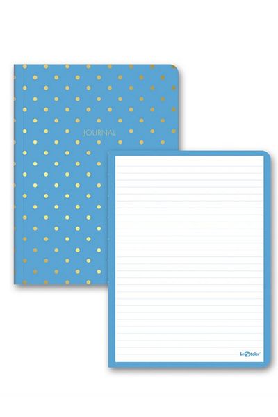 Le Color دفتر ملاحظات مخطط بغطاء ناعم لامع