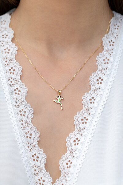 Uşaklıhafız 1945 14 Ayar Altın Kurbağa Figürlü Kolye