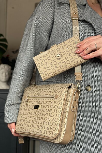 Just Polo حقيبة كتف نسائية 5 أقسام 29 سم 20 سم 10 سم 2068-gb