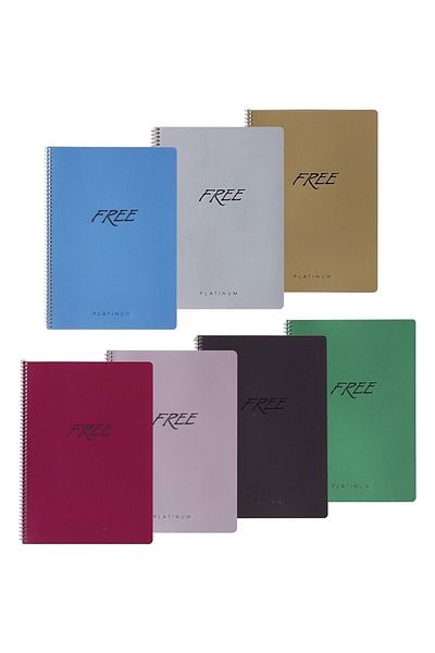 KESKİN COLOR Caiet de dimensiuni medii Platinum gratuit 16,5x22,5 80 de coli Caiet cu copertă din PP cu linii