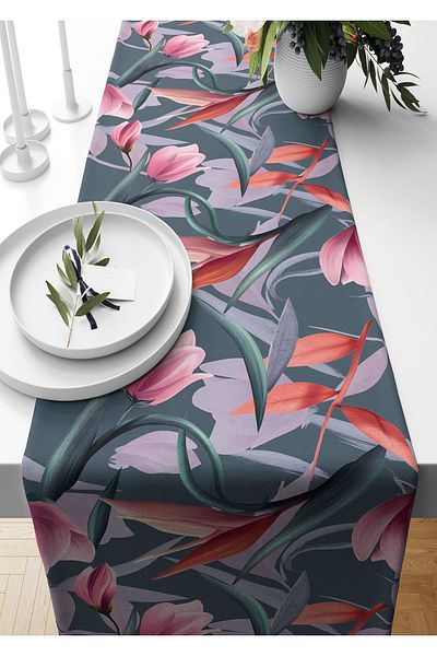 Pilloveland Runner Tesut piele intoarsa cu model pepene galben 140*40 Cm