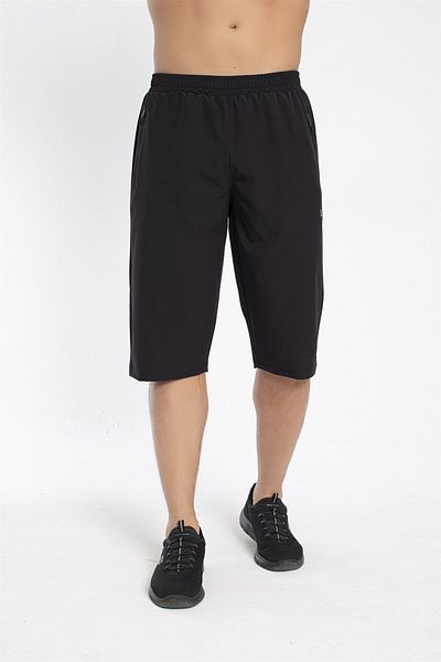 Crozwise Sports Lycra - Ανδρικό Black Lycra Sports Capri - 8036-10