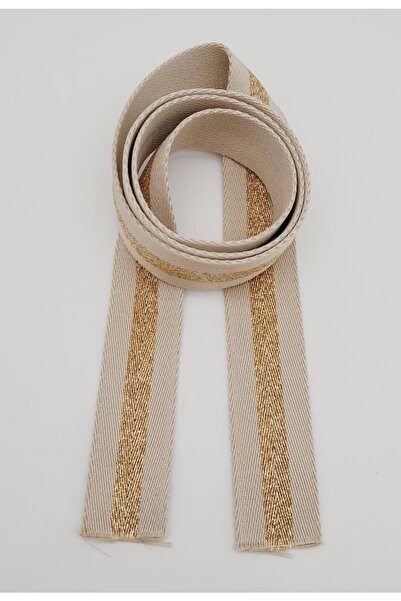 angel çanta aksesuar 4 Cm Culoare Bej Poliester Sclipici Coloana 1 Metru