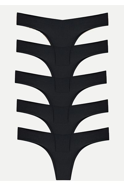 GECKO COLLECTION Γυναικεία εσώρουχα Gecko 5 Pack Brazilian Thong Laser Cut
