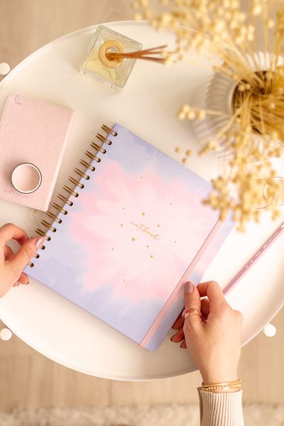 Matt Notebook 19x21 Cm Pătrat Elastic Spiral Copertă Tare Blocnotes în carouri