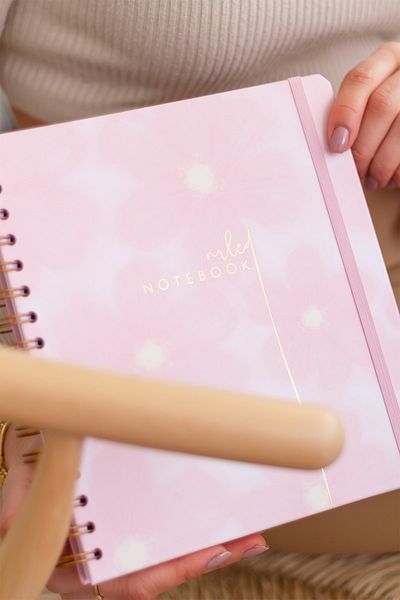 Matt Notebook 19x21 Cm Square Rubberized Spiral Hard Cover Notebook Striped