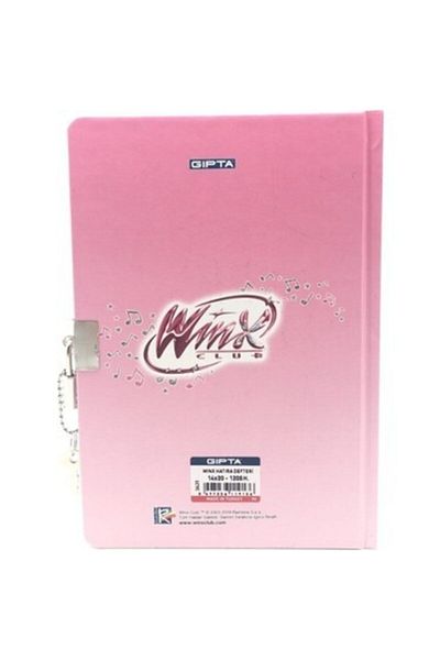 Gıpta كتاب تذكاري مقفل Winx غطاء صلب بخيوط 14 × 20 سم 96 ورقة 3431 (لون مختلط 1 قطعة)