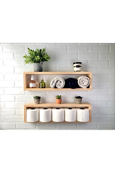 varje Ahşap Kutu Raf | Banyo Raf Düzenleyici | Duvar Dekoru Depolama | Vitrin...