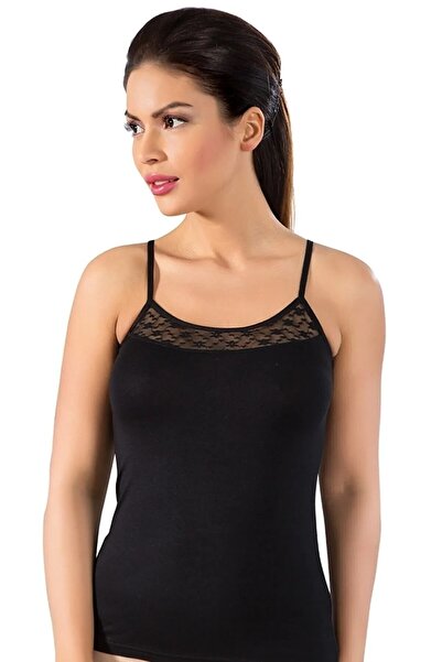 LÜXDRM 10 штук жіночих бамбукових майок з бретельками, мереживним коміром та ...