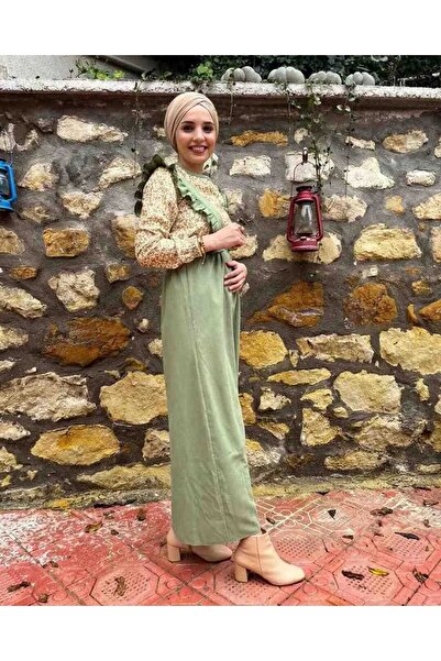 RANABUTİK Kadife Görünümlü Anne Bebek Kombini