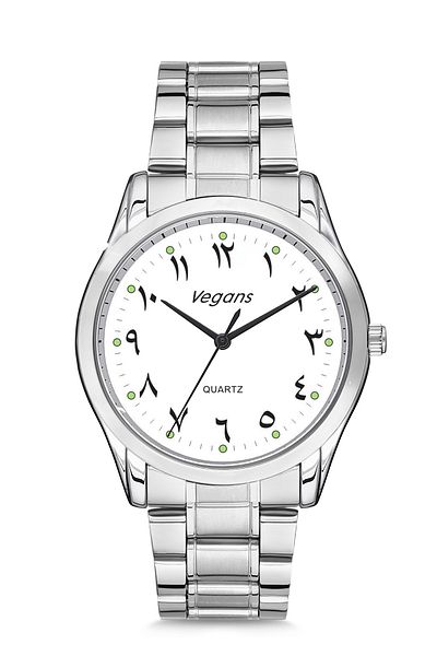 Vegans 5122 Arabic Numeral Steel Strap Men's Wristwatch