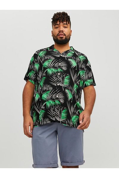 Jack & Jones Ανδρικό πουκάμισο Jack Jones Luke Palma Aop Ss Pls Ανδρικό πουκάμισο Navy Blue 12236059 -04