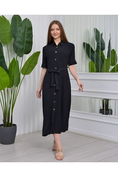 CİXAPLE Rochie cu nasturi Ayrobin cu guler cămașă