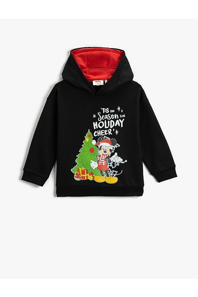 Koton Mickey Mouse Hooded Sweatshirt Printed Licensed
