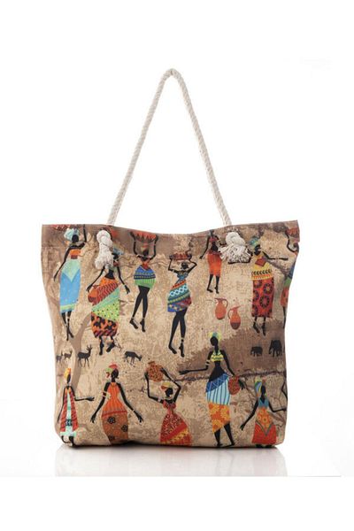 LİNOTTİ Indian Girl Digital Printed Beach Bag 01