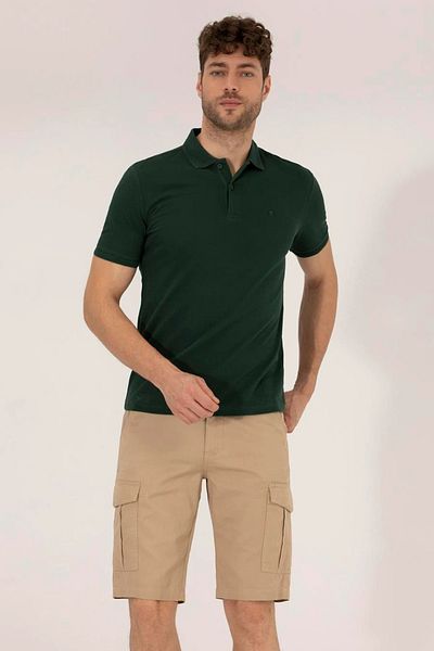 Pierre Cardin Μπλουζάκι με κολάρο Polo Basic σε σκούρο πράσινο χρώμα