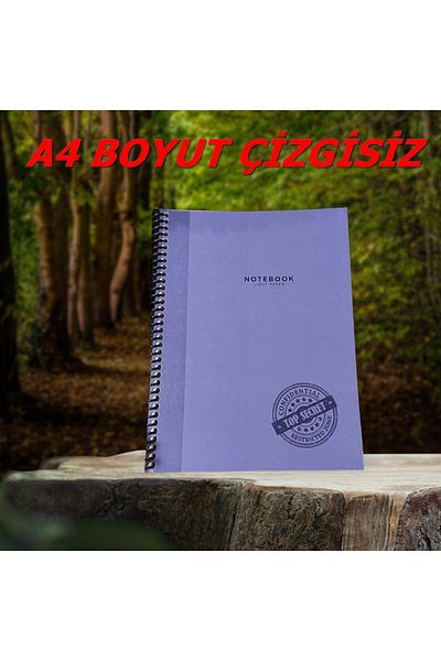 KESKİN COLOR A4 Unlined Light Paper 80 Sheets Ring Binder Cardboard Cover 60 Gr Ivory Paper