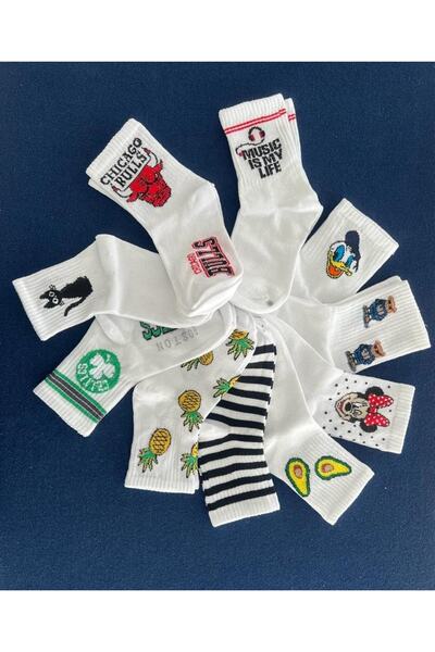 Touz Унісекс Eyl Cherry Білі шкарпетки